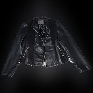 Women's Black Faux Leather Jacket